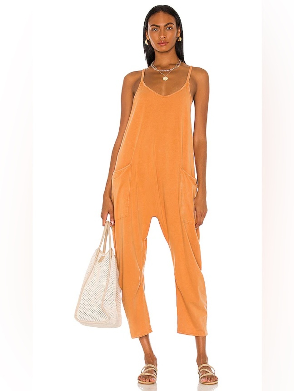Free People Hot Shot Onesie in Toasted Coconut Size XS